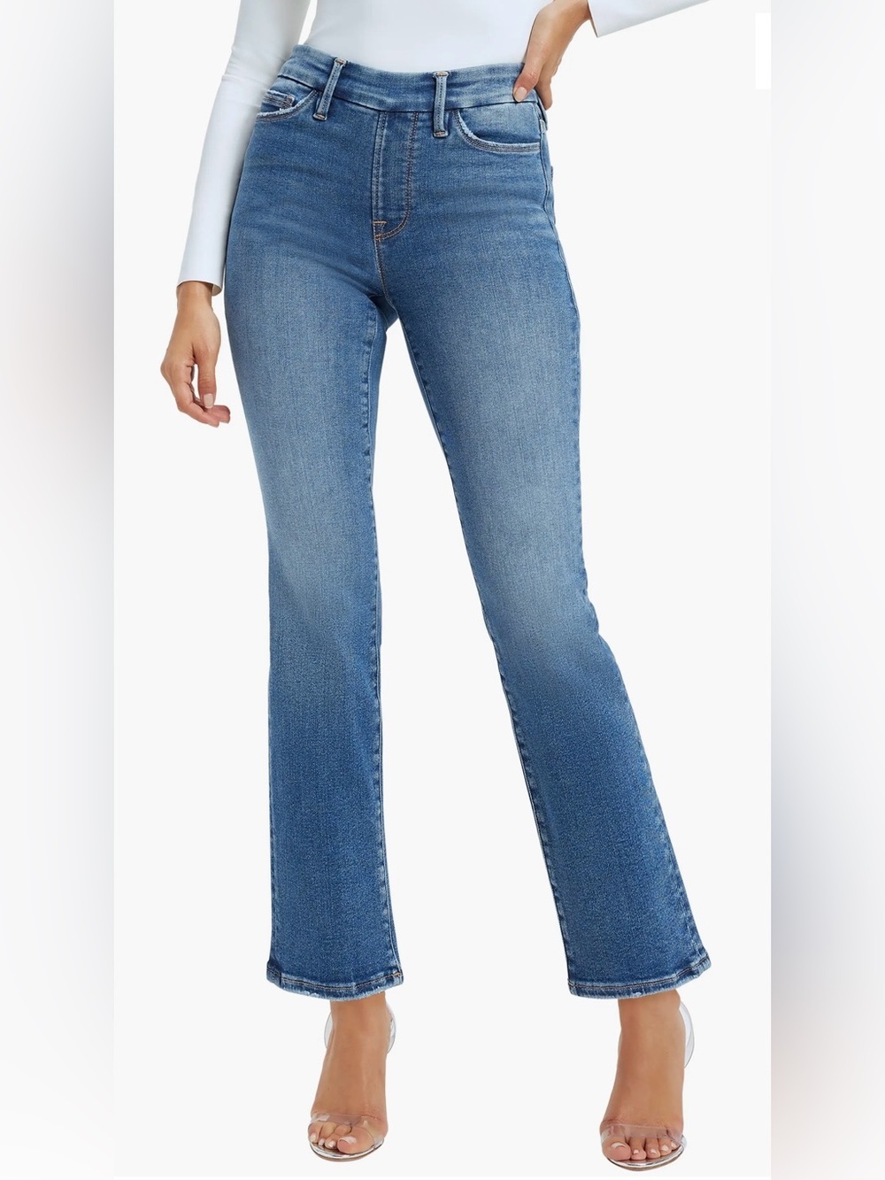 Good American Power Stretch Pull On Skinny Jeans Sz M